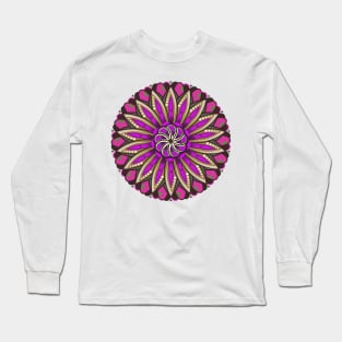 Mandala Flower Bohemian Pastel Art Colorful Paisley Long Sleeve T-Shirt